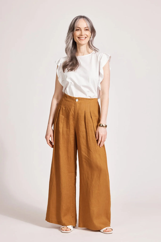 Miramar Palazzo Pant - Caramel