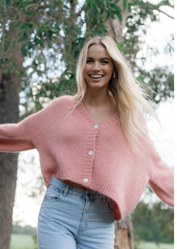 Zia Cardigan - Coral