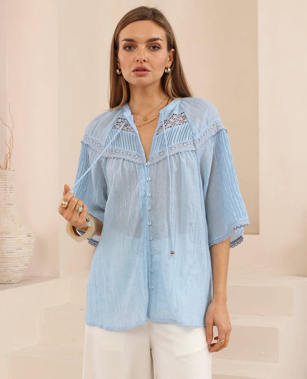 Rhea Blouse - Blue