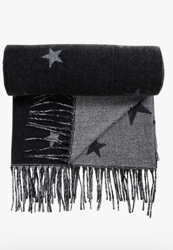 Boston Star Scarf - Charcoal