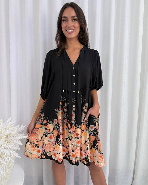 Everyday Dress - Floral Boarder