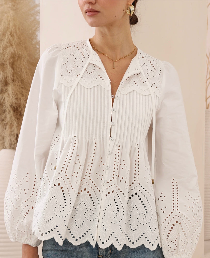 Embroidery White Shirt