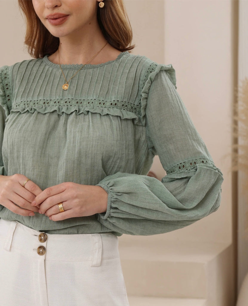 Ashlie Blouse - Sage