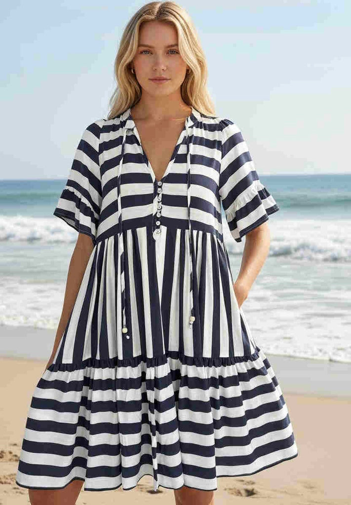 Valerie Dress - Navy