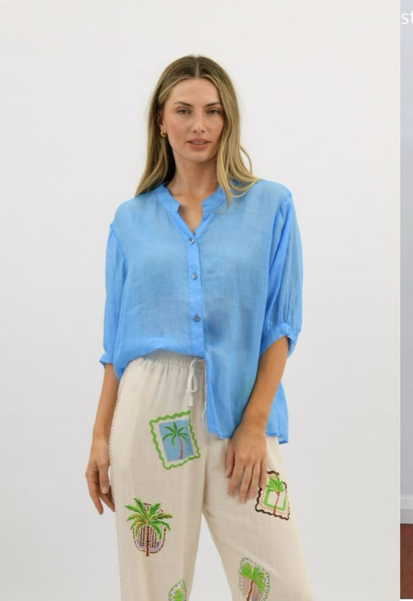 Aurora Blouse - Sky Blue