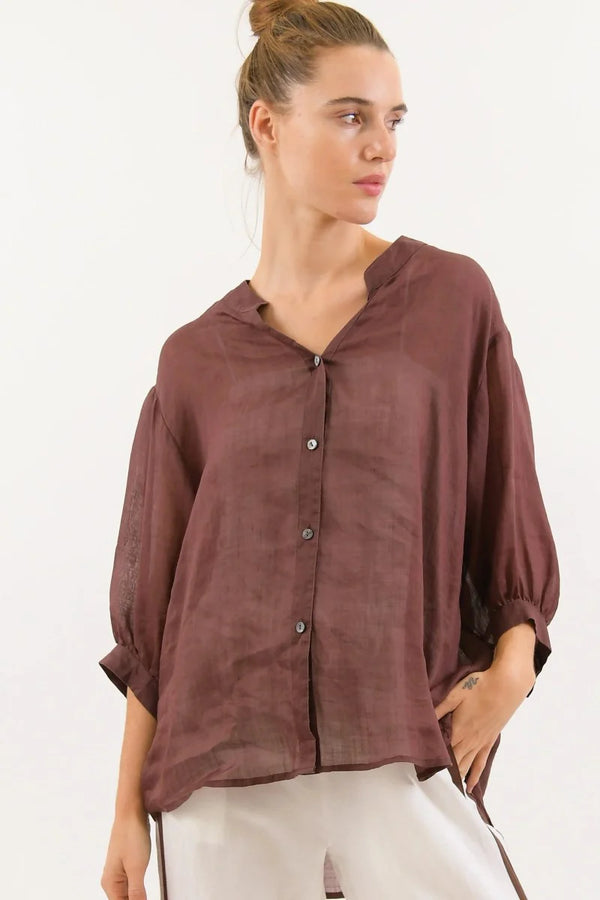 Aurora Blouse - Chocolate