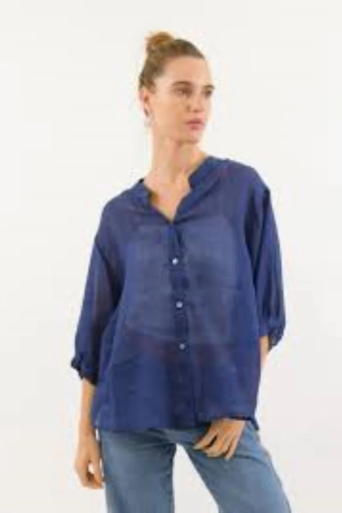 Aurora Blouse - Navy