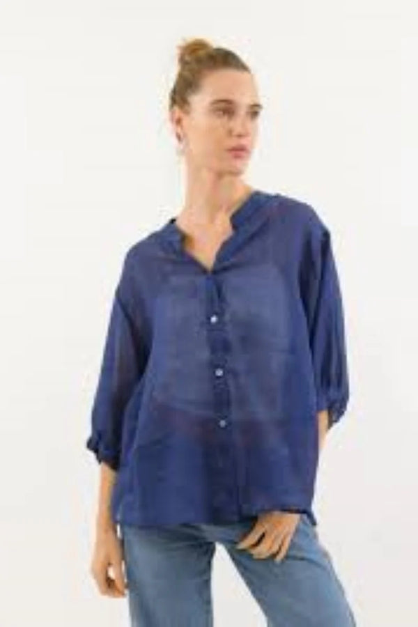 Aurora Blouse - Navy