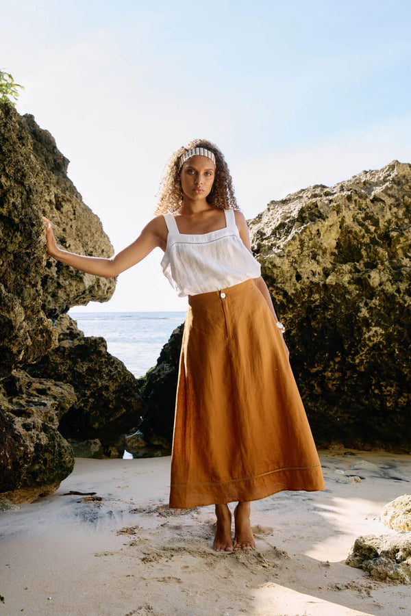 Miramar Maxi Skirt - Camel