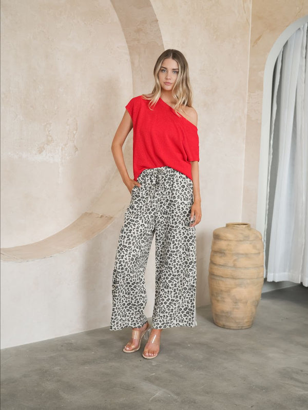 Leopard Racer Pant