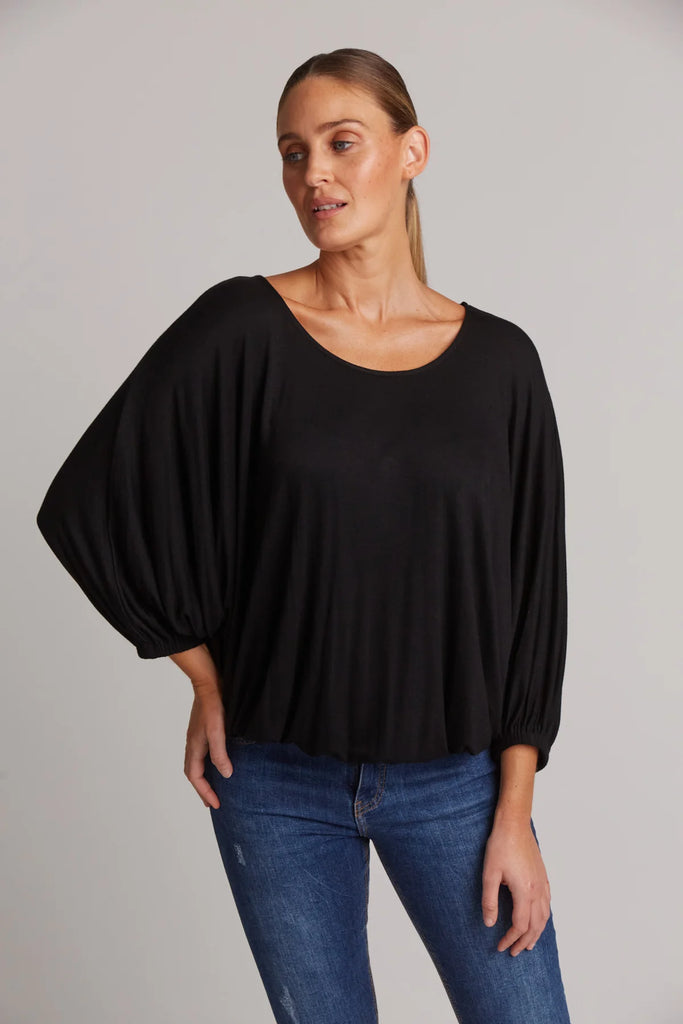 Studio Jersey Relaxed Top - Black