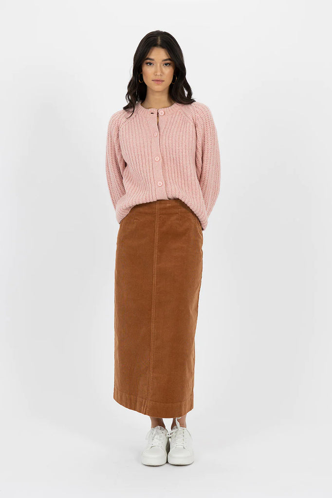 Billie Cord Skirt - Caramel