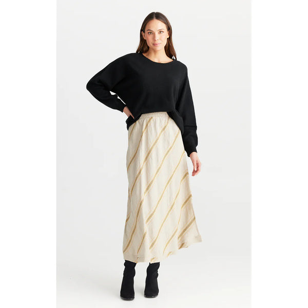 Sicily Stripe Skirt - Taj Stripe