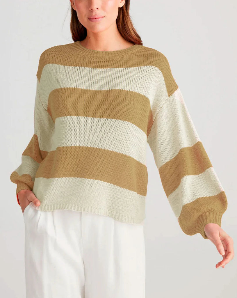 Driftwood Long Sleeve Top - Biscuit