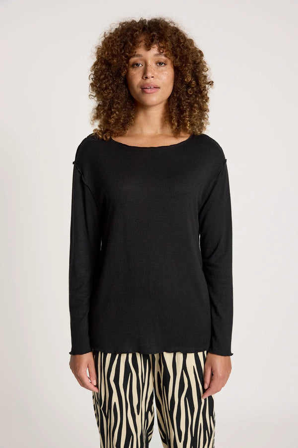 Aria Long Sleeve Top - Black