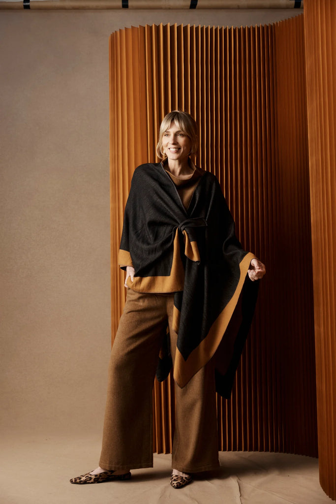 Alya Cape - Camel/Char