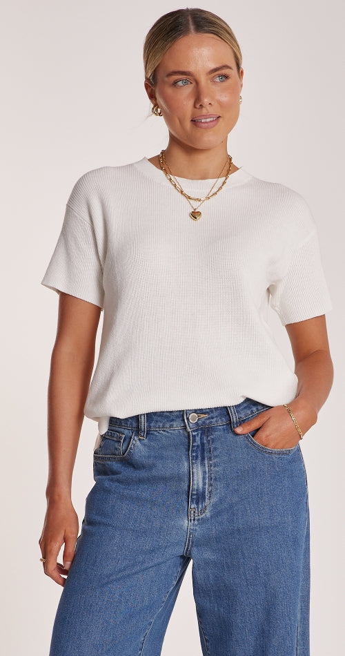 Jasper Knitted Top - White