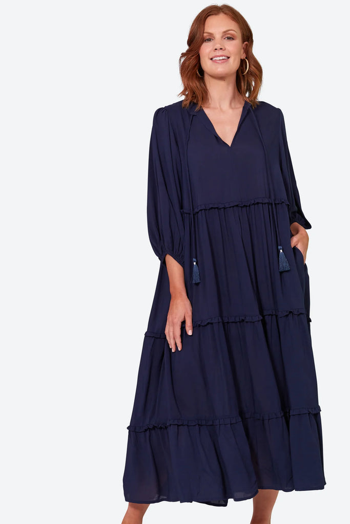 Esprit Tiered Maxi Dress - Navy