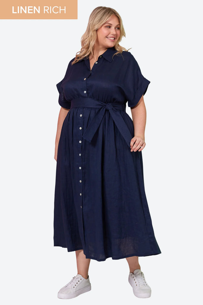 La Vie Shirt Dress - Sapphire