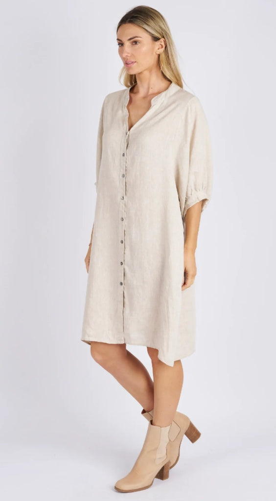 Annya Linen Dress - Natural
