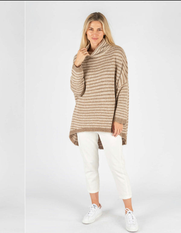 Gypsy Striped Jumper - Beige