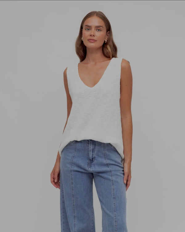 Carley Knit Tank (White)