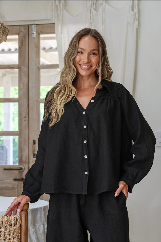 Melissa Long Sleeve Shirt (Black)