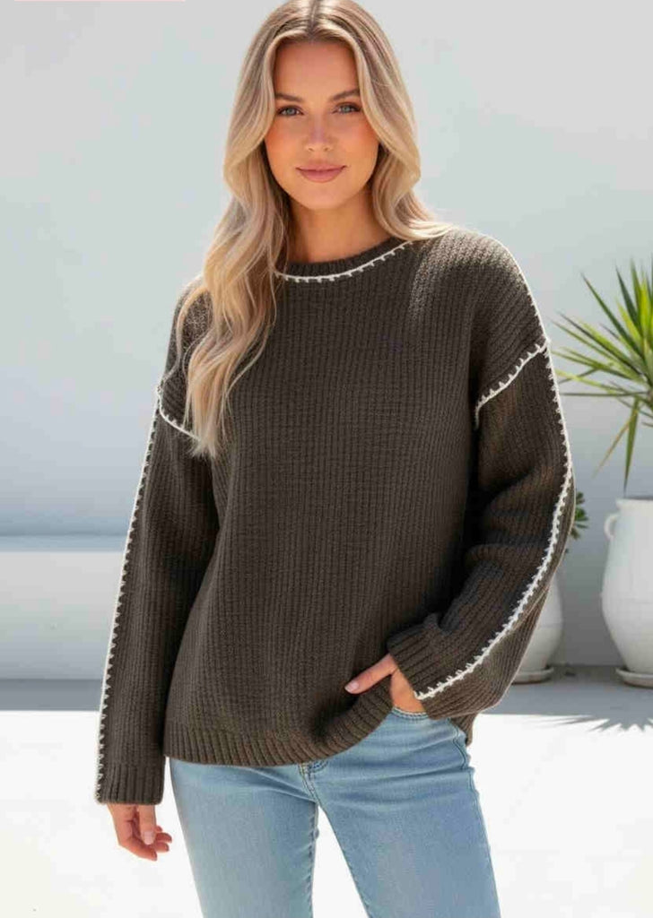 Hope Knit Jumper (Chocolate)