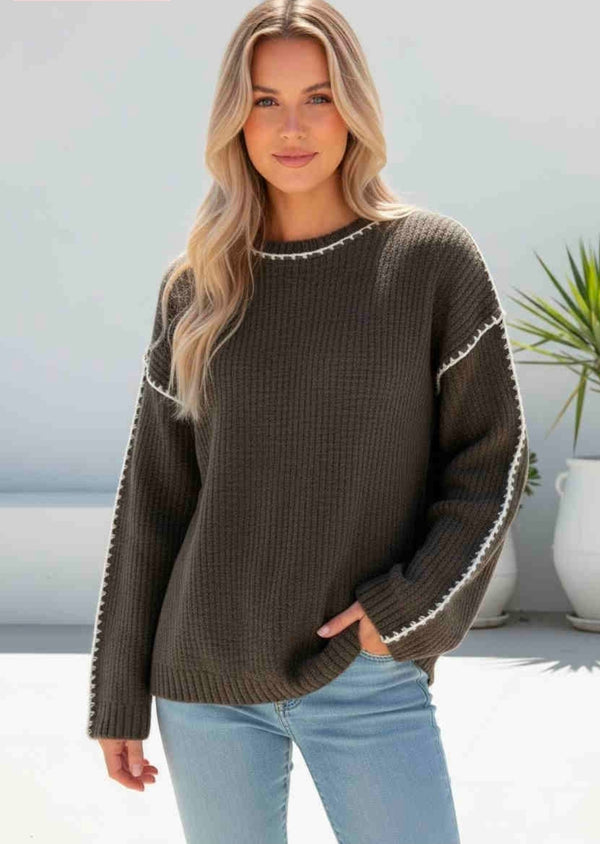 Hope Knit Jumper (Chocolate)
