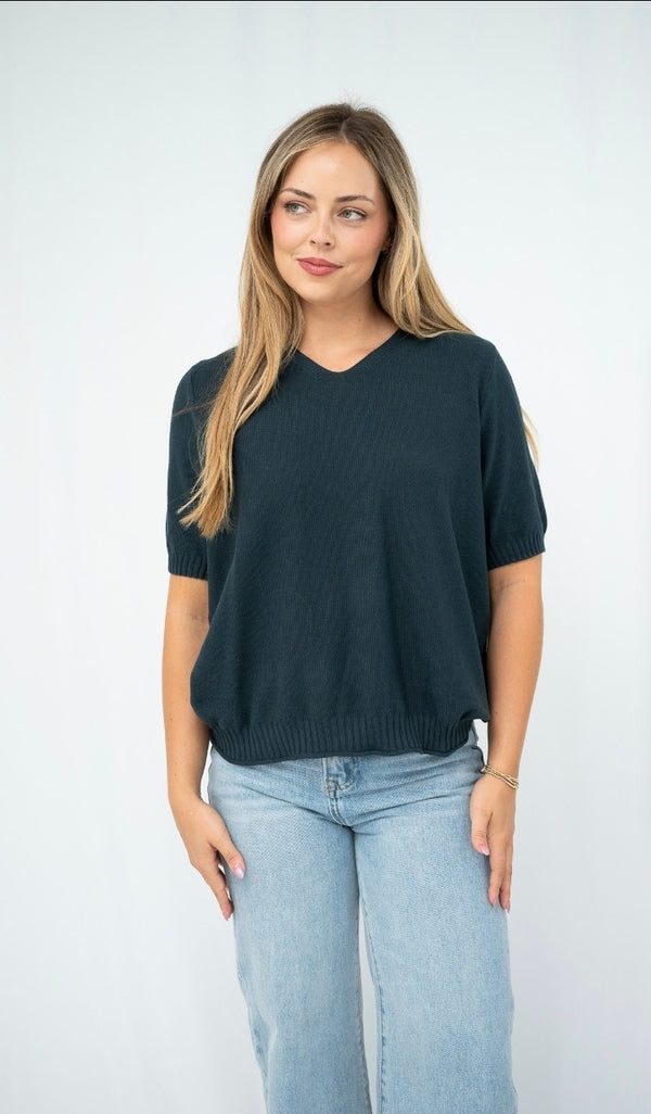 Maddi Knit Top - Teal