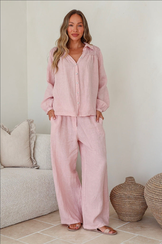 Melissa Long Sleeve Shirt (Blush)