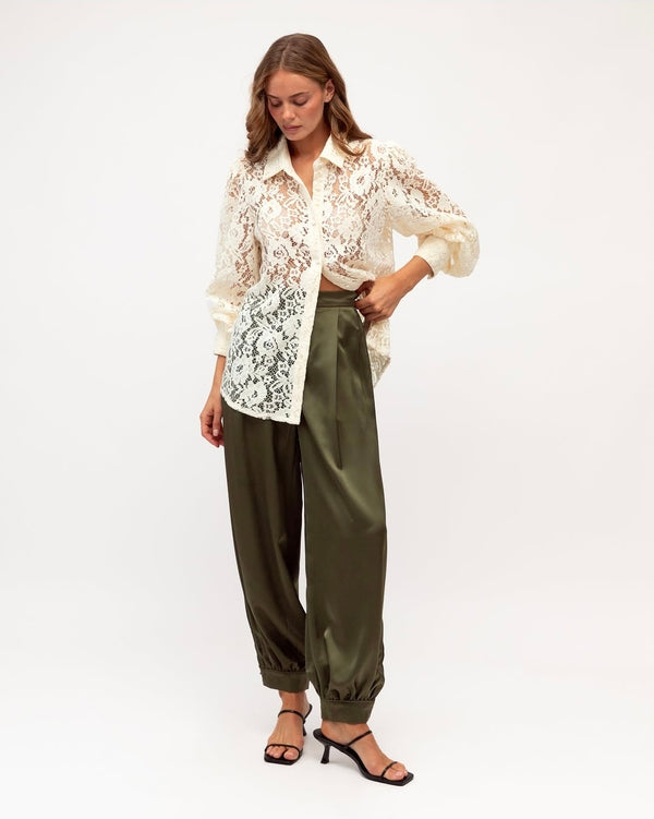 Savina Shirt ( Cream Lace )