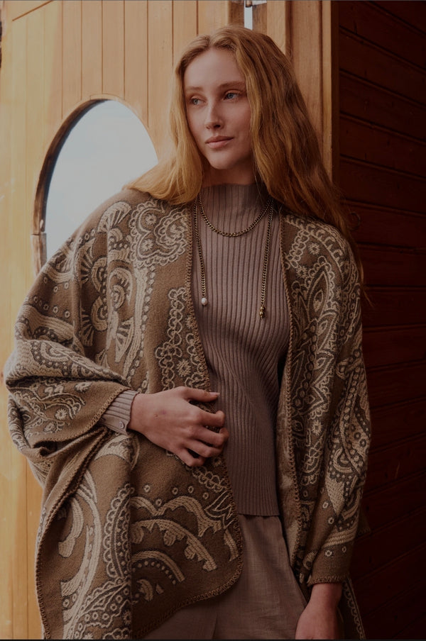 Lucia Cape (Stone Paisley)