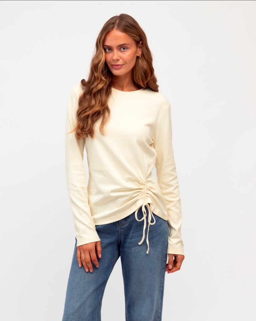 Lara Long Sleeve Top (Cream)