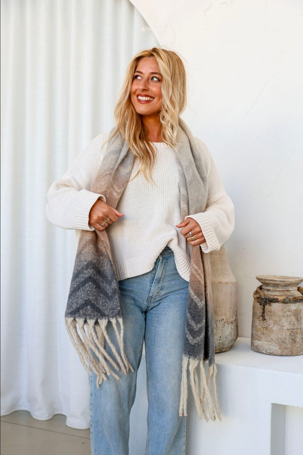 Winter Scarf (Natural Grey)