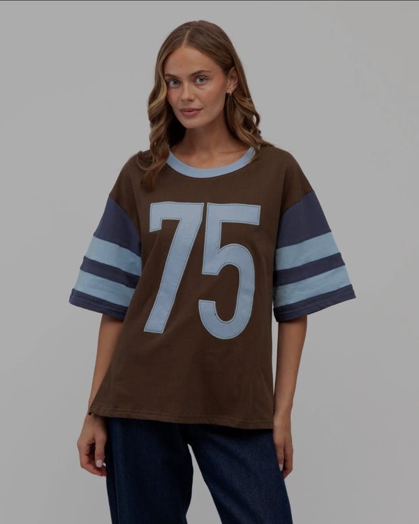 Field Day Tee (Brown and Blue)