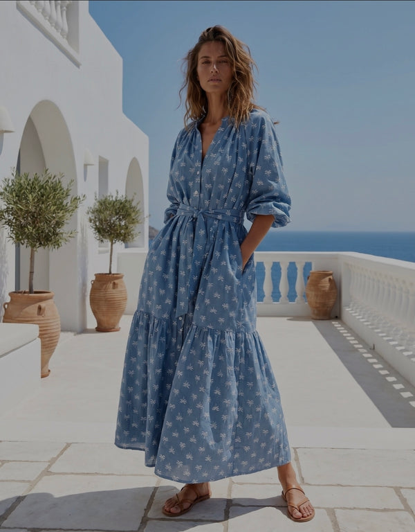 Caprice Long Dress (Blue)