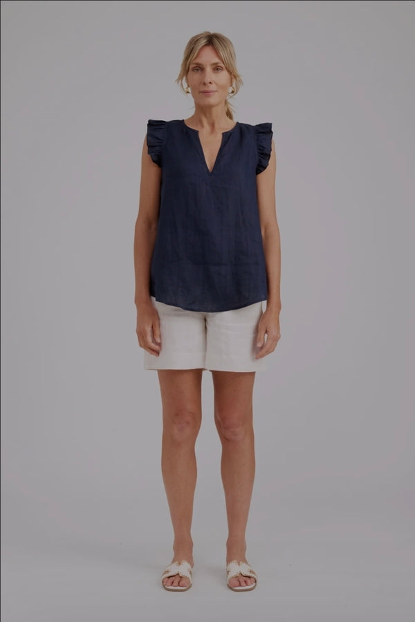 Studio Frill Tank - Navy