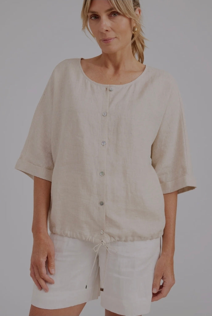 Studio Button Top/Jacket - Tusk