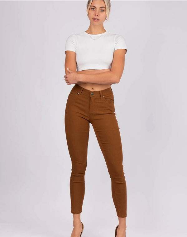 Coffee Skinny Leg Jeans