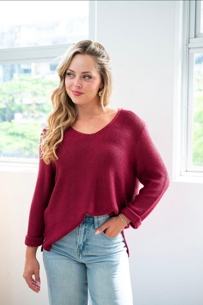 Lucy Knit - Dark Rose