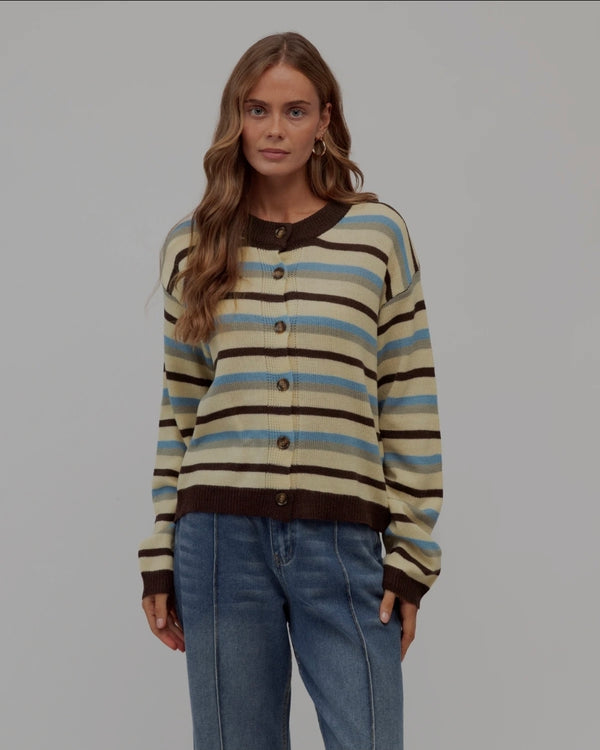 Cali Cardigan (Soft Yellow/Blue)