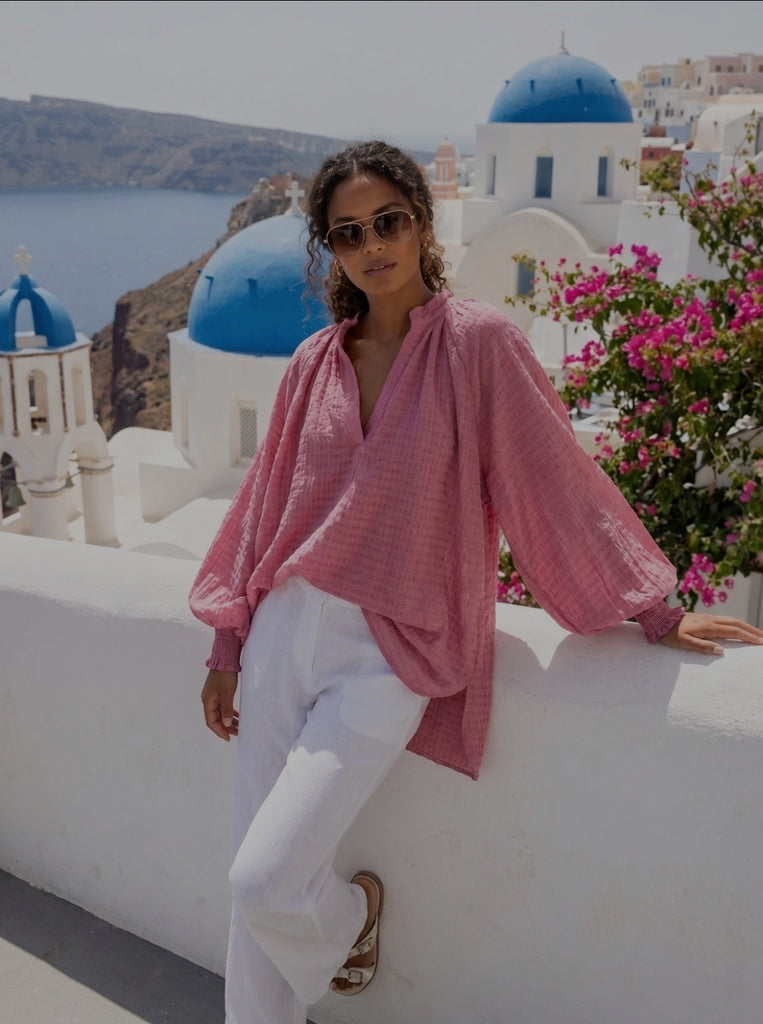 Santorini Top (Pink)