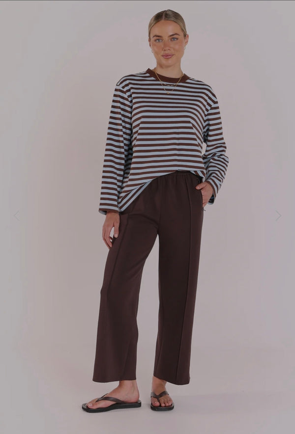 Noah Cropped Pant (Dark Chocolate)