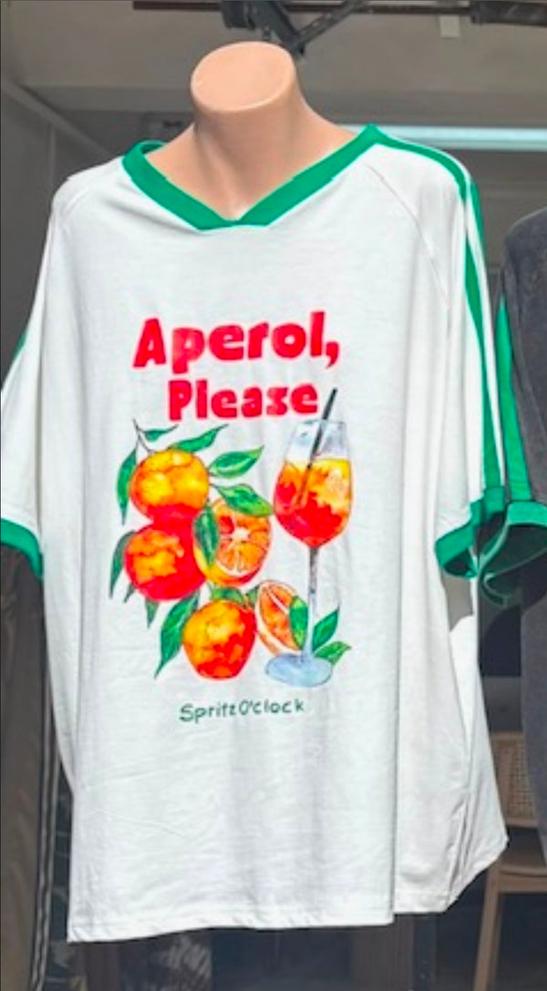 Aperol Please Tee (White/Green)