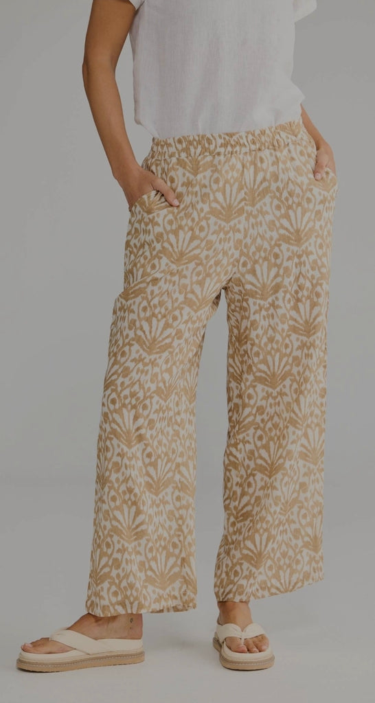 Playa Pant - Taupe Spring Fan