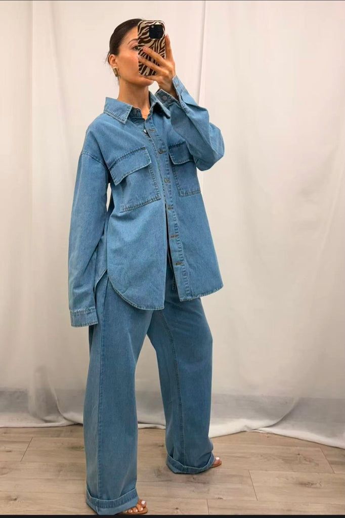 Bronte Denim Shirt Jacket (Light Wash)