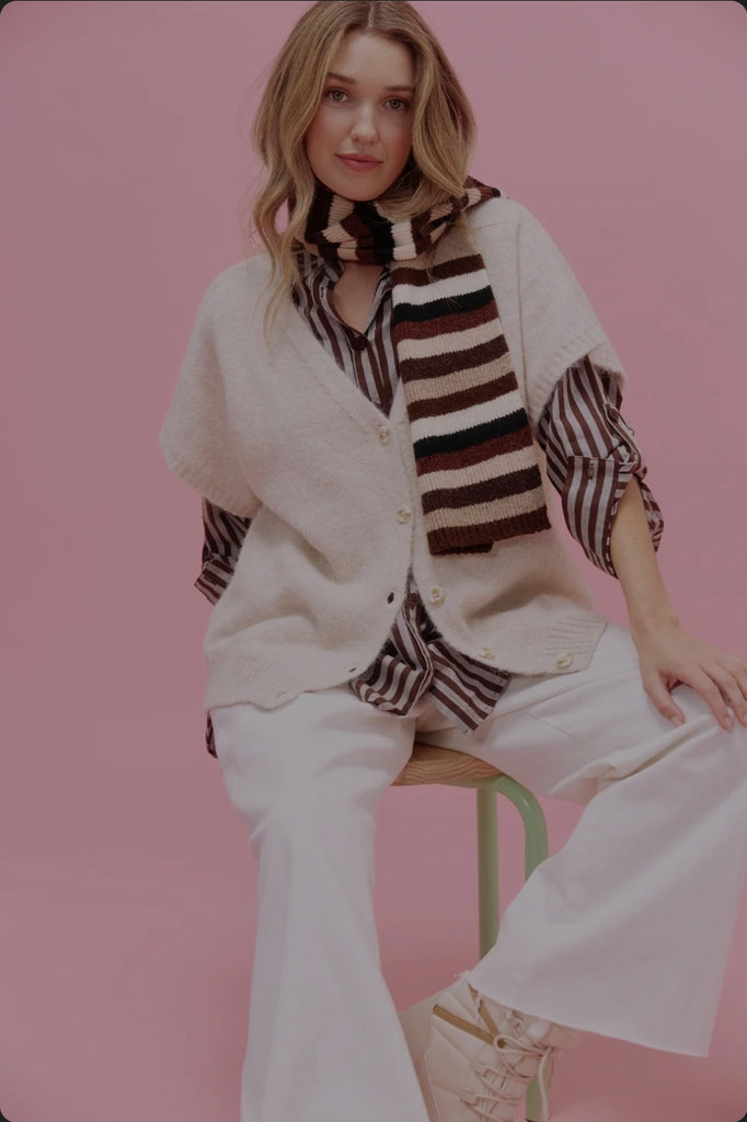 Valenza Knit Vest (Natural)
