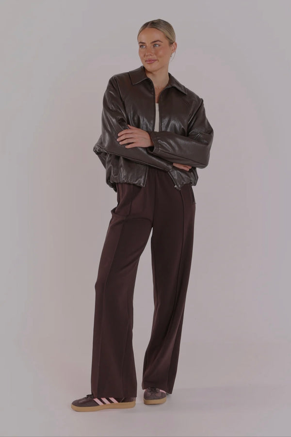 Noah Wide Pant (Dark Chocolate)