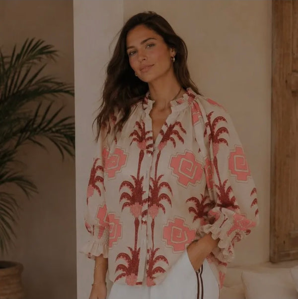 Riviera Top (Natural and Coral)